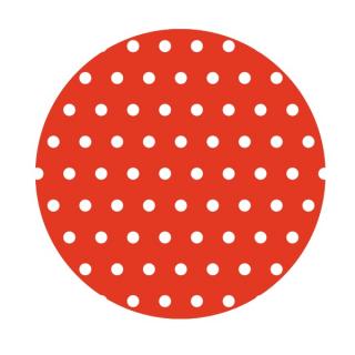 Bavlna bodky/puntíky - metráž s atestom Farba: oranžová