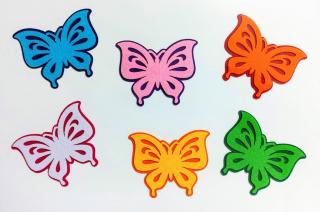Farebné motýle - výrezy