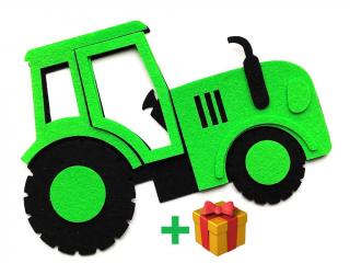 Veľký Traktor - výrezy + darček ☘︎ Farba: zelená