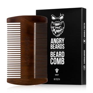 Angry Beards drevený hrebeň na bradu a fúzy