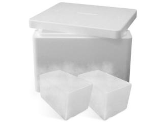 Suchý ľad bloky 2x5kg s Termoboxom  Suchý ľad 2 x blok 210x125x120mm (10kg)