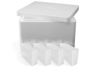 Suchý ľad bloky 4x2,5kg s Termoboxom  Suchý ľad 4 x blok 210x125x60mm (10kg)