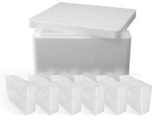 Suchý ľad bloky 6x2,5kg s Termoboxom  Suchý ľad 6 x blok 210x125x60mm (15kg)