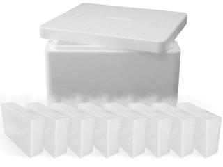 Suchý ľad bloky 8x2,5kg s Termoboxom  Suchý ľad 8 x blok 210x125x60mm (20kg)