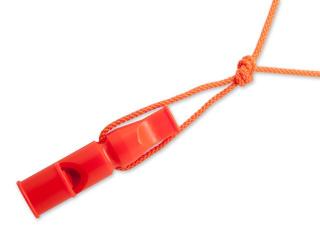 Acme dvojtónová píšťalka s trilkom 640 9cm oranžová + remienok