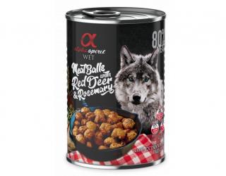 Alpha Spirit Meatballs konzerva pre psov Jeleň s rozmarínom 400g