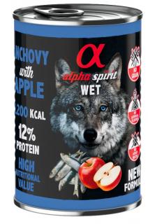 Alpha Spirit Wet konzerva pre psov Ančovičky s jablkom 400g