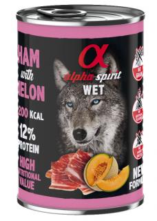 Alpha Spirit Wet konzerva pre psov Šunka so žltým melónom 400g