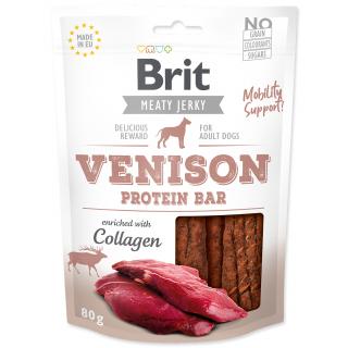 Brit proteínová tyčinka zo zveriny a kurčaťa pre psy Jerky Venison Protein Bar 80g