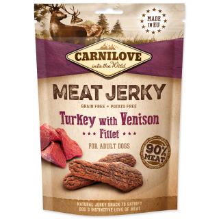 Carnilove filety z morky a zveriny pre psy Jerky Snack Turkey with Venison Fillet 100g