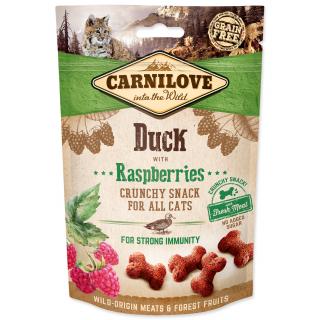 CARNILOVE pochúťka pre mačky Crunchy Snack Duck with Raspberries 50g