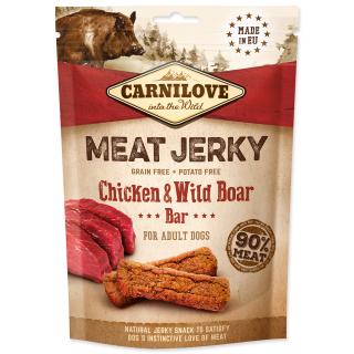 Carnilove proteínová tyčinka z kurčaťa a diviaka pre psy Jerky Snack Chicken & Wild Boar Bar 100g