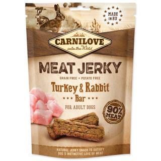 Carnilove proteínová tyčinka z morky a králika pre psy Jerky Snack Turkey & Rabbit Bar 100g