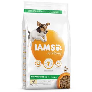 IAMS krmivo pre psov Adult Small & Medium Chicken Vyrábané vo variantoch: 3 kg