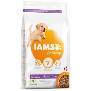 IAMS krmivo pre šteniatka Puppy Large Chicken Vyrábané vo variantoch: 12 Kg