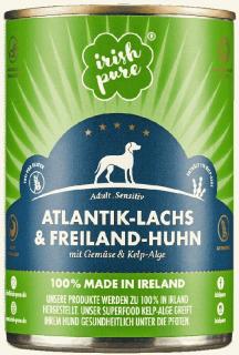 Irish Pure konzerva pre psov losos s kuraťom a zeleninou 390g