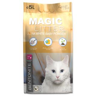 Magic Litter podstieľka pre mačky Bentonite Ultra White 10L (baby powder)