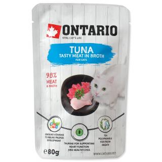 Ontario kapsička pre mačky Tuna in Broth 15x80g