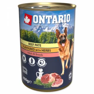 Ontario konzerva pre psy Beef Paté s bylinkami 400g