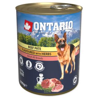 Ontario konzerva pre psy Beef Paté s bylinkami 800g