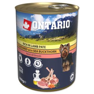 ONTARIO konzerva pre psy Lamb 6x800g - jahňací mäso s rakytníkom