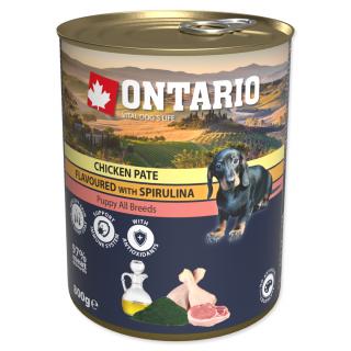 Ontario konzerva pre psy Puppy Chicken With Spirulina 800g - pre šteniatka