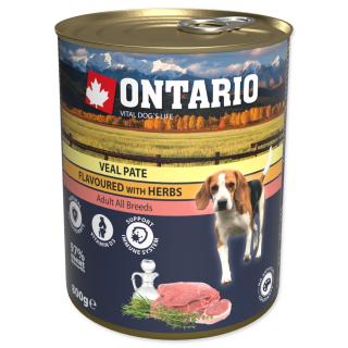 Ontario konzerva pre psy Veal Paté teľacie mäso s bylinkami 6x800g