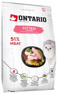 Ontario krmivo pre mačiatka s kuracím mäsom - Kitten Chicken Vyrábané vo variantoch: 2 kg