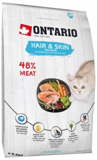 Ontario krmivo pre mačky na srsť a pokožku Cat Hair & Skin Vyrábané vo variantoch: 6,5 kg