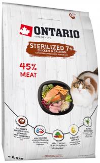 Ontario krmivo pre sterilizované mačky 7+ Cat Sterilised 7+ Vyrábané vo variantoch: 6,5 kg