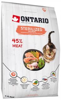Ontario krmivo pre sterilizované mačky s lososom - Salmon Vyrábané vo variantoch: 6,5 kg