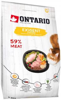 Ontario krmivo pre vyberavé mačky - Exigent Vyrábané vo variantoch: 2 kg
