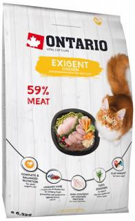 Ontario krmivo pre vyberavé mačky - Exigent Vyrábané vo variantoch: 6,5 kg