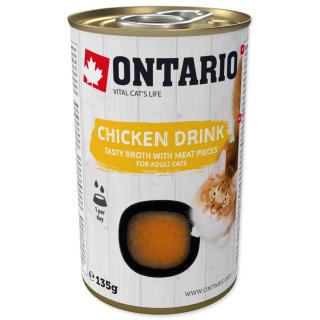 Ontario nápoj s kúskami kurčaťa pre mačky Cat Drink Chicken 135g