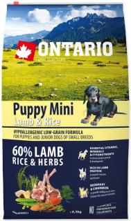 ONTARIO Puppy Mini Lamb & Rice Vyrábané vo variantoch: 6,5 kg