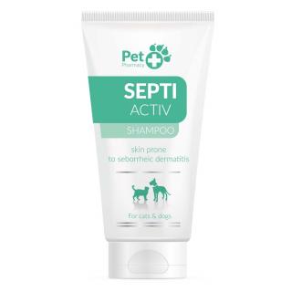 Pet Pharmacy šampón pre psy a mačky SeptiActiv 125ml - pre mastný kožuch plný lupín