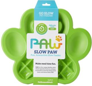 PetDreamHouse spomaľovacia miska pre psov Paw Slow Feeder- zelená