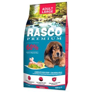 Rasco Premium krmivo pre psy Adult Large s kuracím mäsom 15 kg