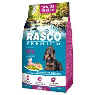 Rasco Premium krmivo pre psy Senior Small & Medium s kuracím mäsom 3kg