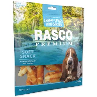 Rasco Premium pamlsok pre psa prúžky syra obalené kuracím mäsom 500g