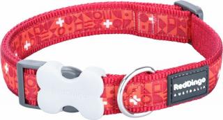 Red Dingo obojok pre psa Swiss Cross Obvod krku: 20-32 cm