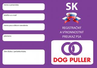 Registračný a výkonnostný prekaz psa Dog Puller