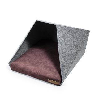 Rexproduct domček pre psa PETPocket  - svetlo sivý 63 x 50 x 45cm Farba pelechu: fialová (plum)