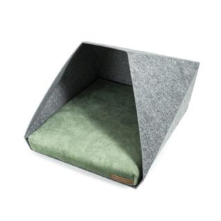 Rexproduct domček pre psa PETPocket  - svetlo sivý 63 x 50 x 45cm Farba pelechu: zelená