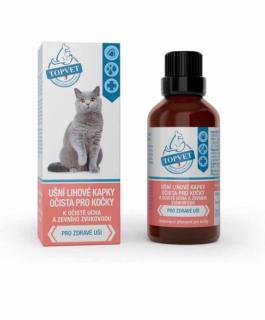 Topvet ušné liehové kvapky pre mačky 50ml - očista