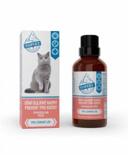 Topvet ušné olejové kvapky pre mačky 50ml - prevent