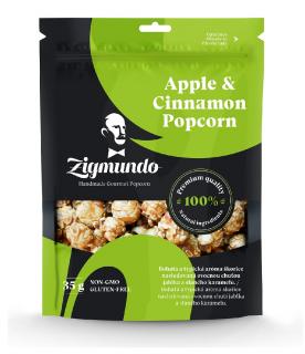 Apple & Cinnamon Popcorn 35g  - jablkovo-škoricový popcorn Zigmundo