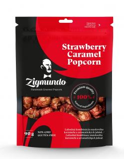Strawberry Caramel Popcorn 90g  - jahodovo-karamelový popcorn Zigmundo