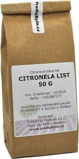 Citrónová tráva  list 50 g