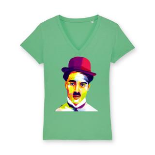 Dámske tričko s krátkym rukávom  Chaplin   Chameleon Green - 120 GSM XL